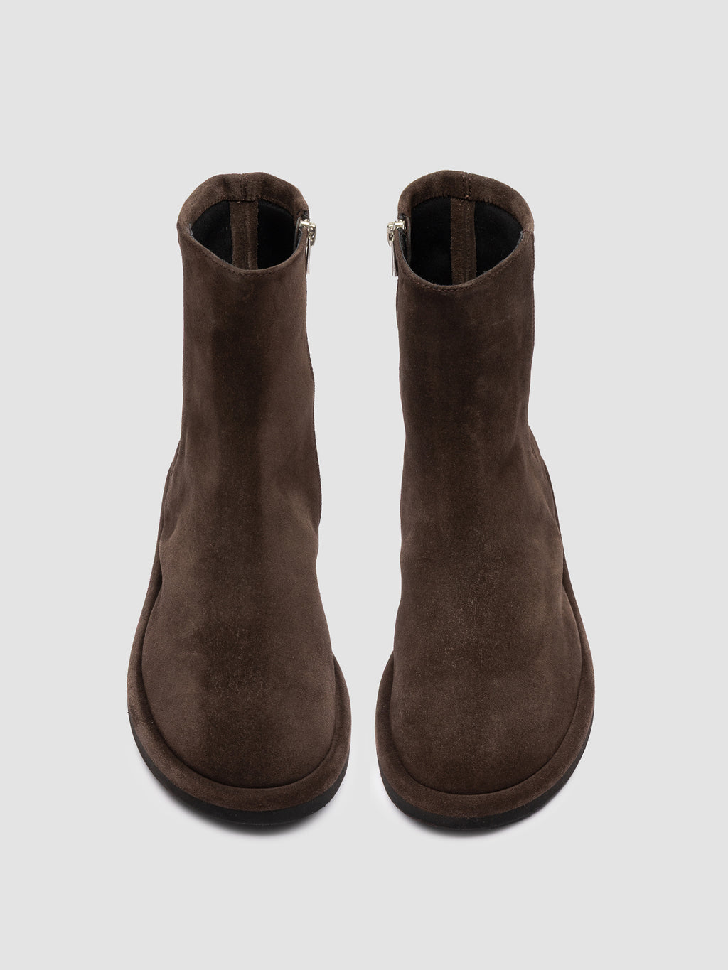 MARJORY 106 - Brown Suede Zipped Boots - image 2,side view