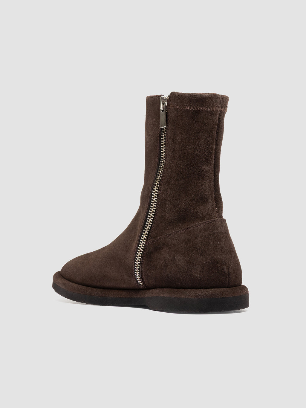 MARJORY 106 - Brown Suede Zipped Boots - image 4,side view