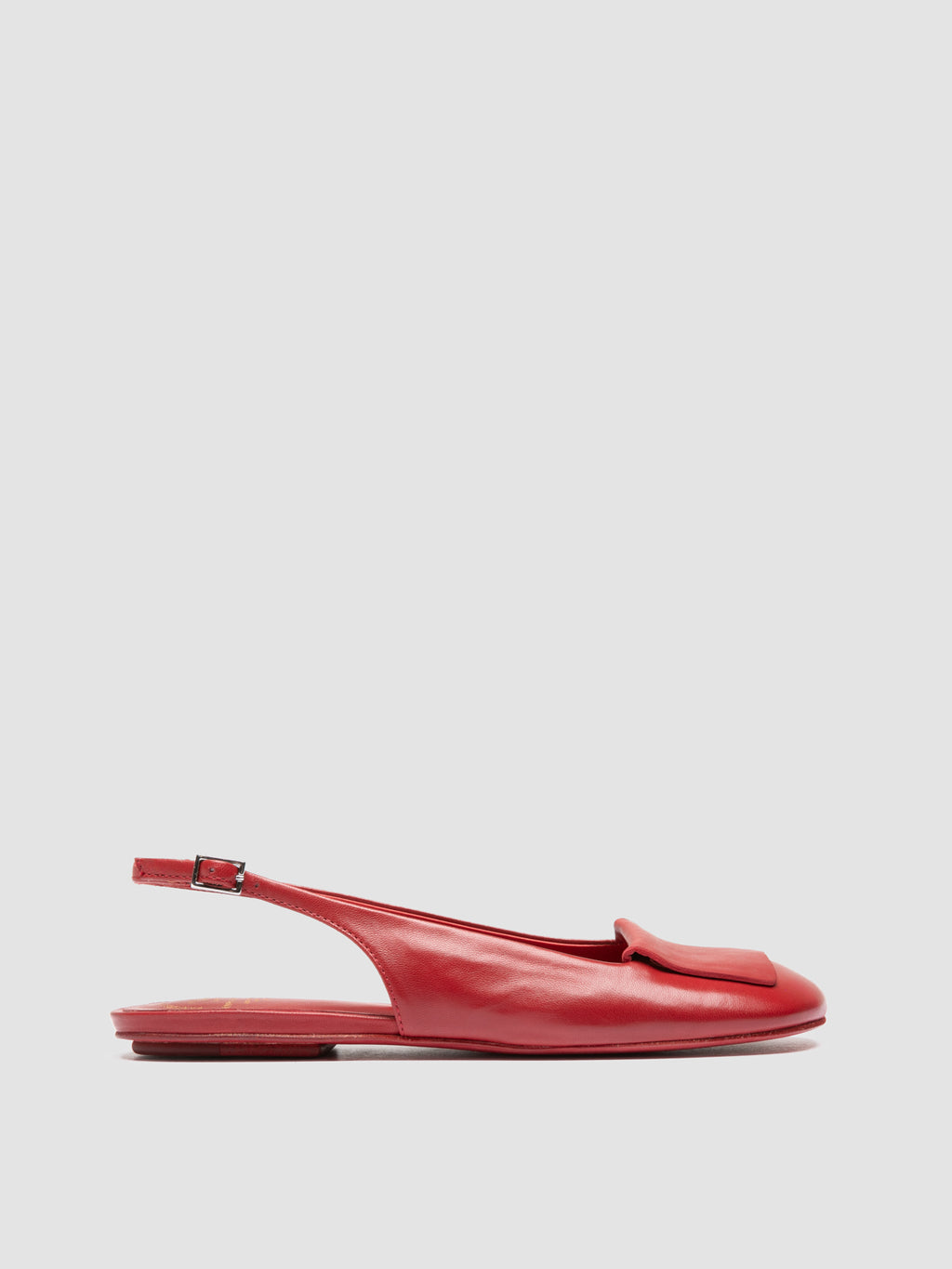 MEREDITH 001 - Rote Ledersandalen mit Fersenriemen - image 1,side view
