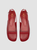 MEREDITH 001 - Rote Ledersandalen mit Fersenriemen - thumb image 2,side view
