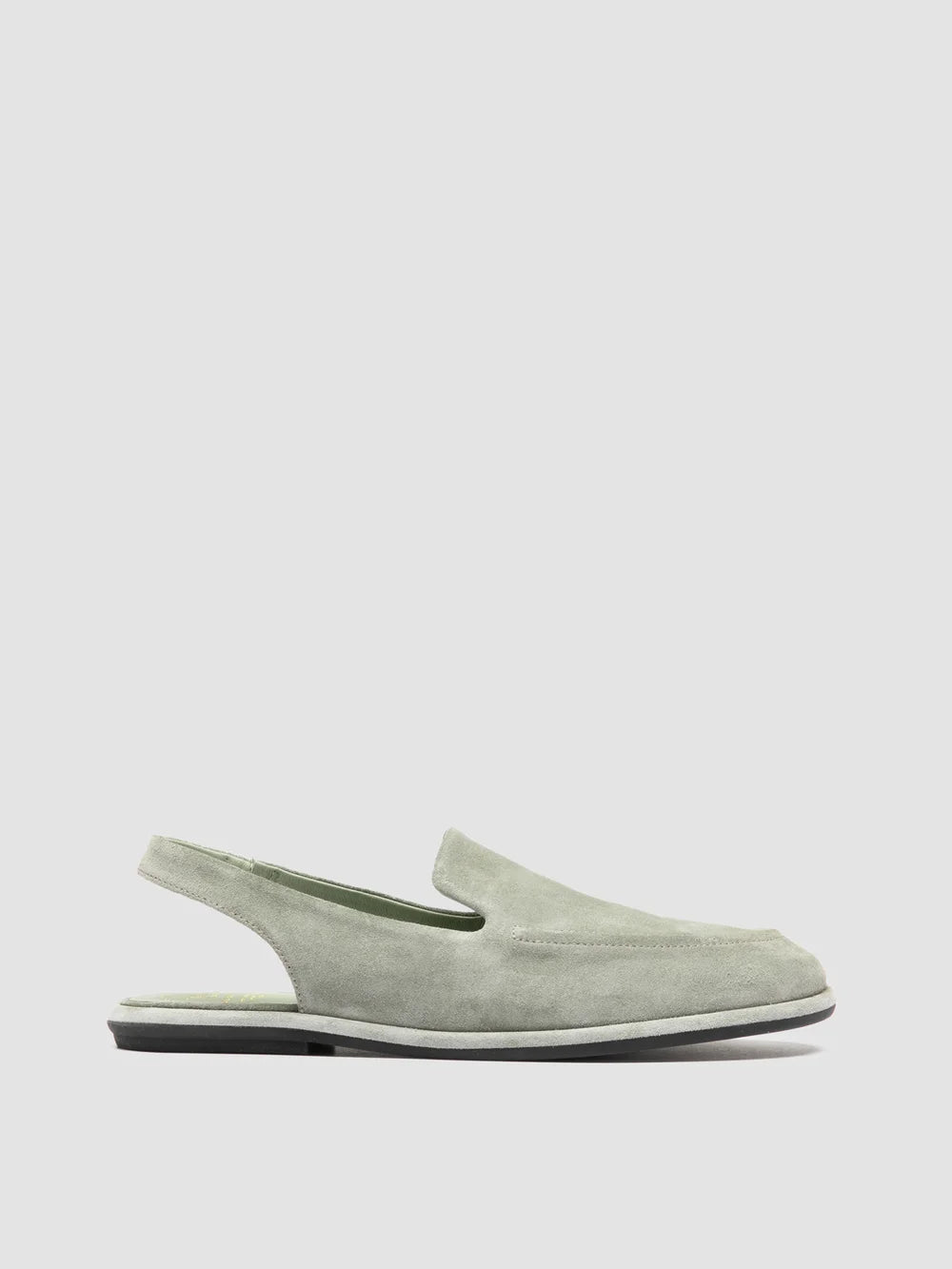 MIENNE 116 - Green Suede Slingback Sandals - image 1,side view