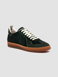 MILITIA 101 - Green Leather Sneakers - thumb image 3,side view
