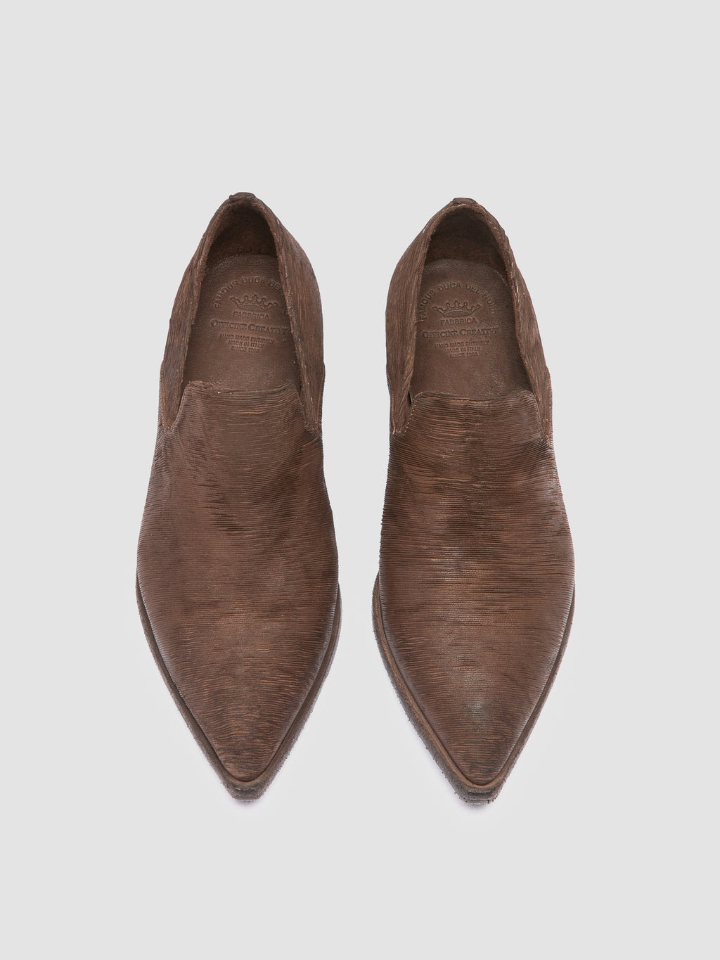 NOELIE DD 111 - Brown Leather Penny Loafers - image 2,side view