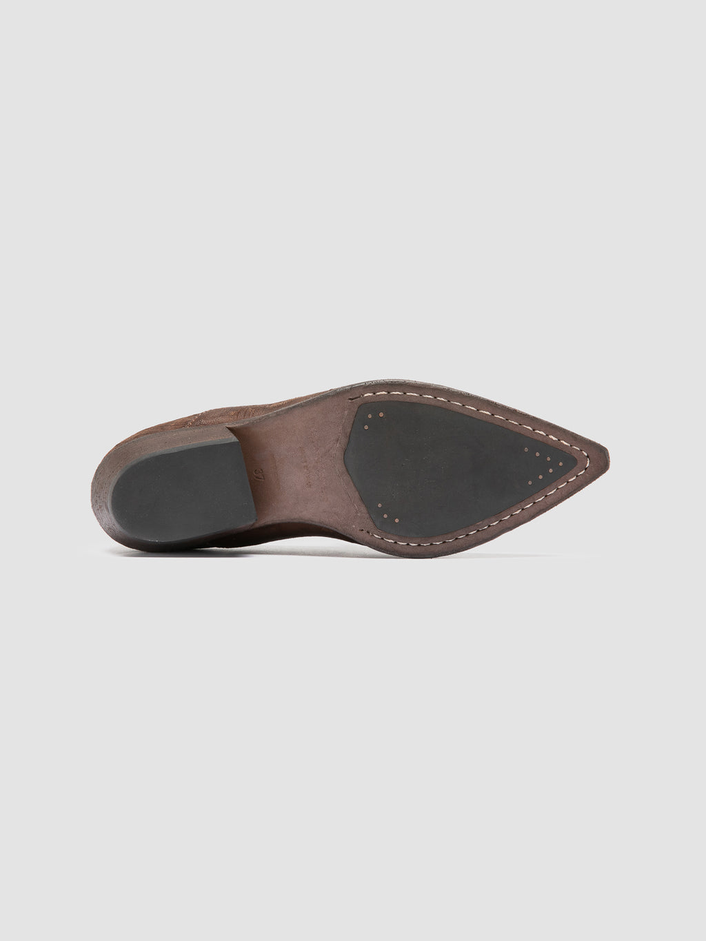 NOELIE DD 111 - Brown Leather Penny Loafers - image 5,side view