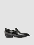 NOELIE DD 111 - Schwarze Penny-Slipper aus Leder - thumb image 1,side view