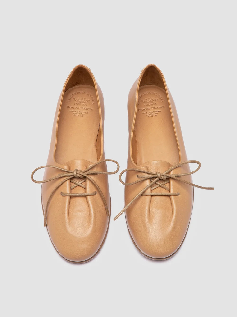 OLIVER 102 - Ballerinas aus graubraunem Leder - image 2,side view