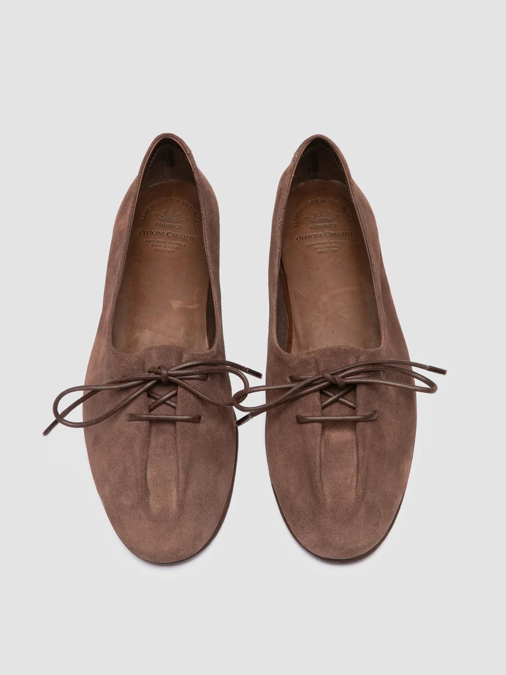 OLIVER 102 - Braune Ballerinas aus Wildleder - image 2,side view