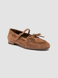 OLIVER 104 - Brown Suede Ballerina Shoes - thumb image 3,side view
