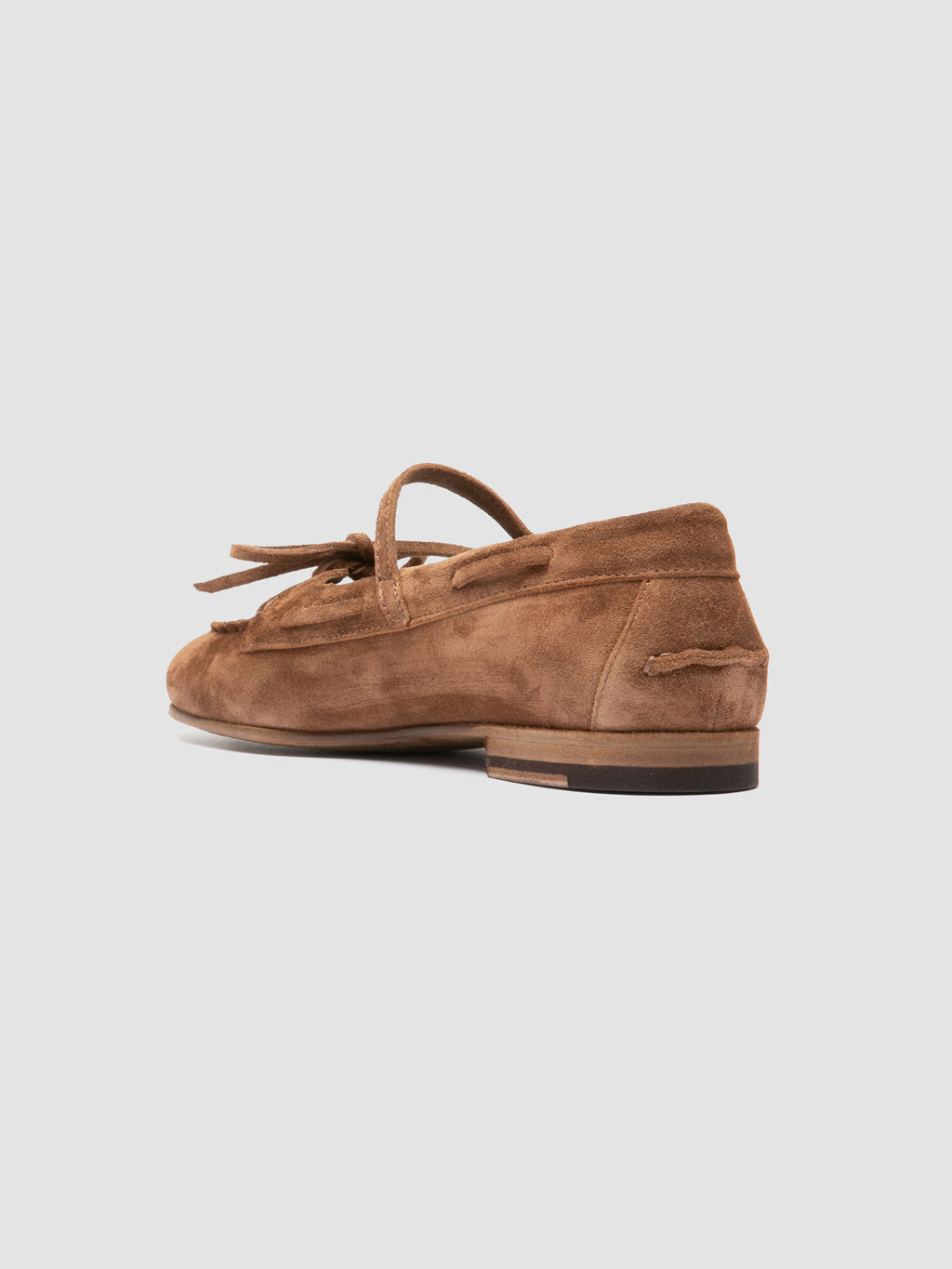 OLIVER 104 - Brown Suede Ballerina Shoes - image 4,side view