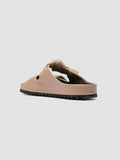 PELAGIE 021 - Taupe Leather Slide Sandals - thumb image 4,side view