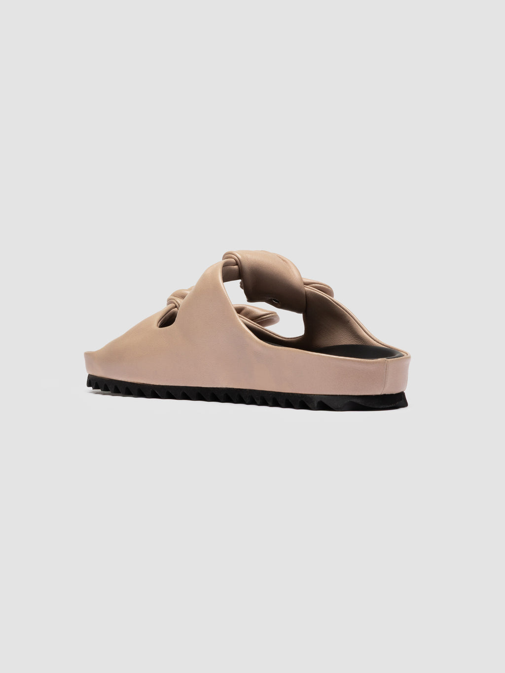 PELAGIE 021 - Ivory Leather Slide Sandals - image 4,side view