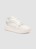 ROCKVILLE 105 - White Leather Low Top Sneakers - thumb image 3,side view