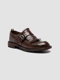 RUGGED 111 - Brown Leather Monk Shoes - thumb image 3,side view