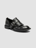 RUGGED 119 - Black Leather Monk shoes - thumb image 3,side view