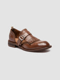RUGGED 119 - Brown Leather Monk shoes - thumb image 3,side view