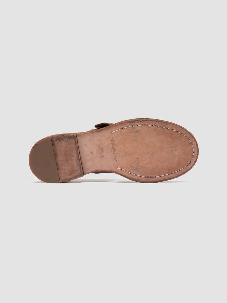 RUGGED 119 - Brown Leather Monk shoes