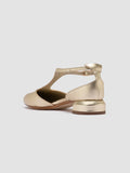 SAGE 103 - Goldfarbene Schuhe aus Leder mit T-Steg - thumb image 4,side view