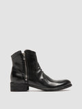 SHANTEL 004 - Black Leather Zipped Boots - thumb image 1,side view