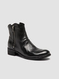 SHANTEL 004 - Black Leather Zipped Boots - thumb image 3,side view