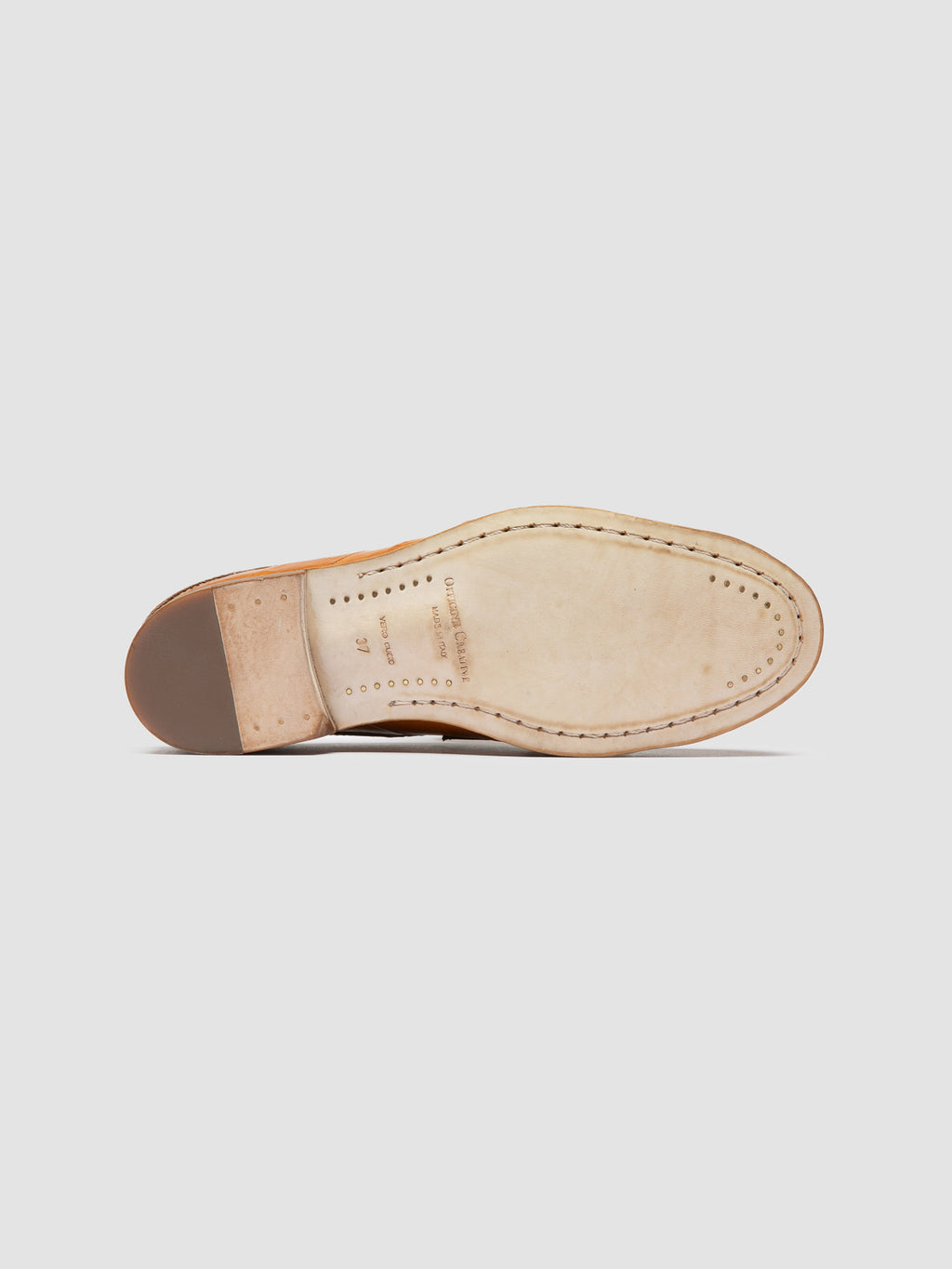 SOLITUDE 112 - Camel Leather Mule Sandals - image 5,side view