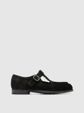 SOLITUDE 115 - Black Suede T-Bar Shoes - thumb image 1,side view