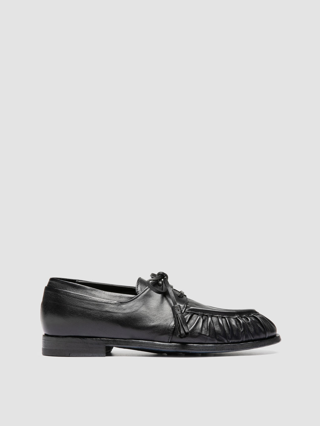 SOLITUDE 116_W - Blue Leather Derby Shoes - image 1,side view