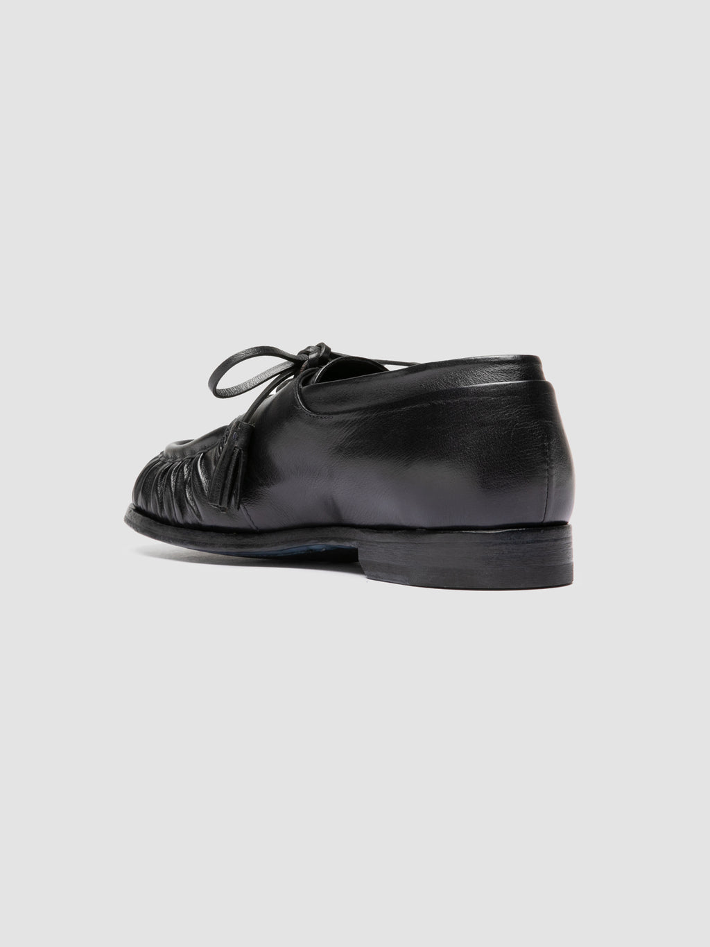 SOLITUDE 116_W - Blue Leather Derby Shoes - image 4,side view