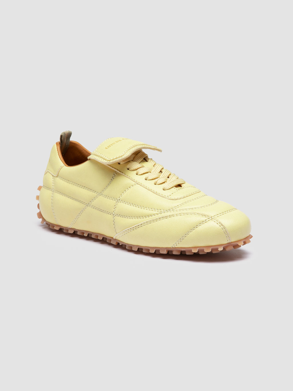 STRIKER 101 - Yellow Leather Low-Top Sneakers - image 3,side view