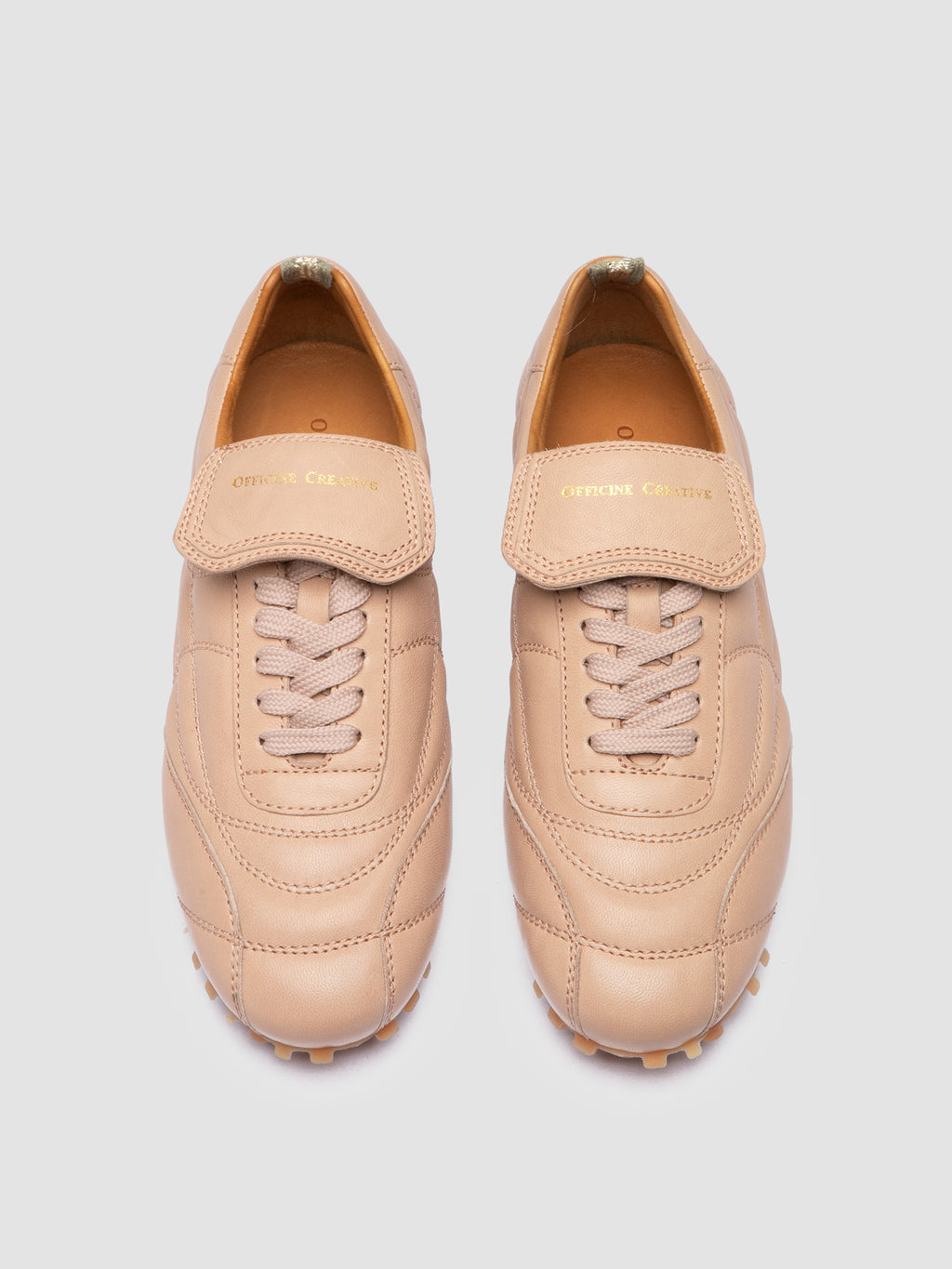 STRIKER 101 - Rose Leather Low Top Sneakers - image 2,side view