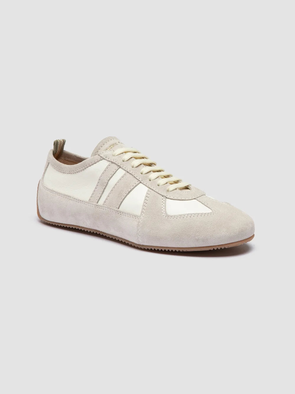 SUBSIDE 102 - White Leather and Suede Low-Top Sneakers - image 3,side view