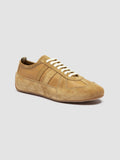 SUBSIDE 102 - Camel Leather and Suede Low-Top Sneakers - thumb image 3,side view