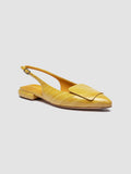 SUE 007 - Yellow Leather Slingback Sandals - thumb image 3,side view