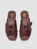SUKI 007 - Burgundy Leather Slide Sandals - thumb image 2,side view