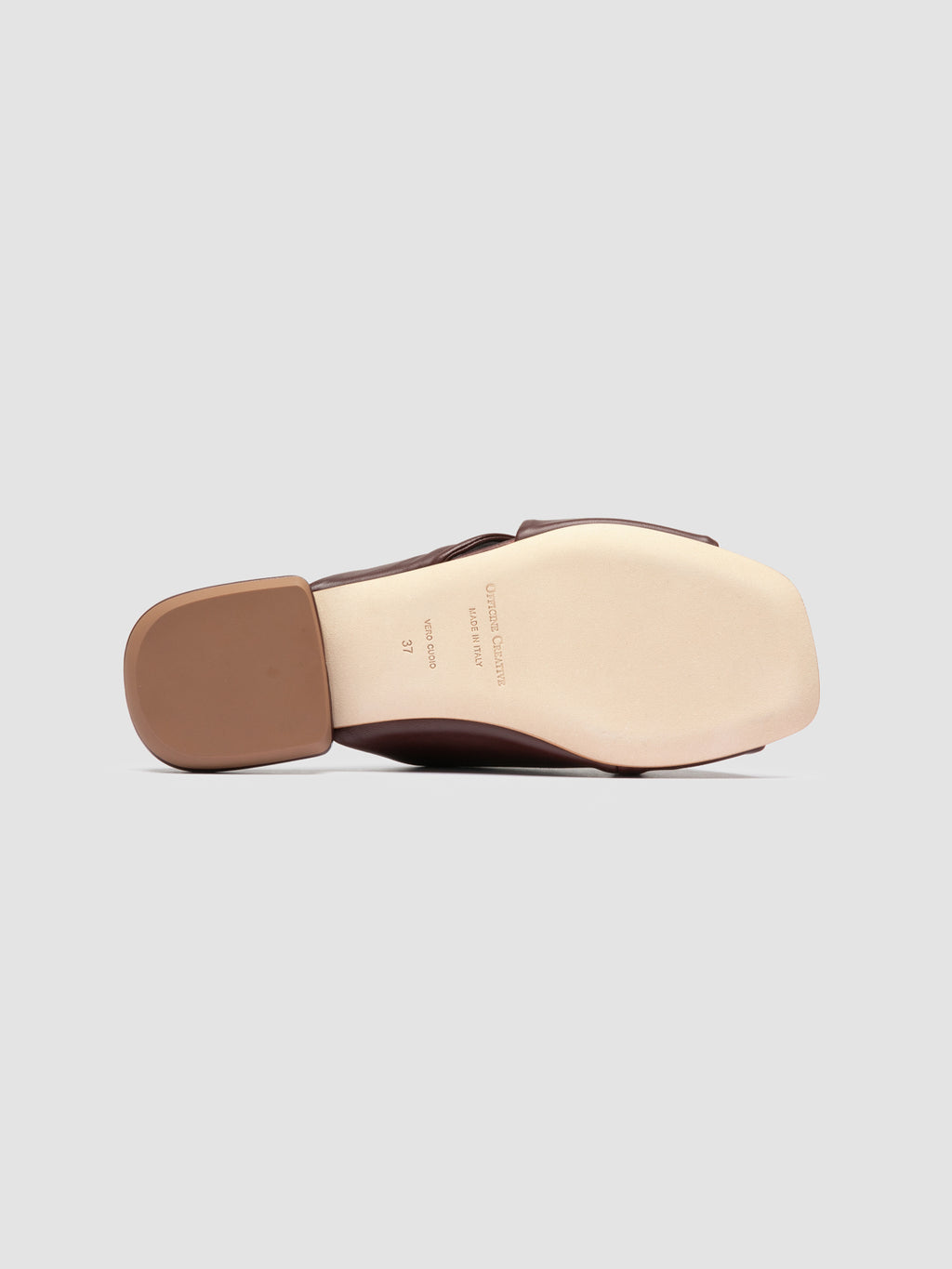 SUKI 007 - Burgundy Leather Slide Sandals - image 5,side view