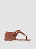 SUKI 008 - Brown Leather Thong Sandals - thumb image 1,side view