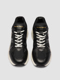 SUPURBIA 101 - Schwarze Low-Top-Sneaker aus Leder - thumb image 2,side view