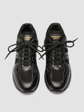 SUPURBIA 101 - Black Leather & Mesh Low Top Sneakers - thumb image 2,side view