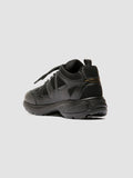 SUPURBIA 101 - Black Leather & Mesh Low Top Sneakers - thumb image 4,side view