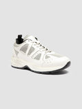 SUPURBIA 101 - Weiße Low-Top-Sneaker aus Leder und Mesh - thumb image 3,side view
