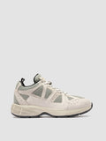 SUPURBIA 101 - Weiße Low-Top-Sneaker aus Leder und Wildleder - thumb image 1,side view