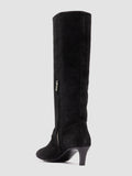 SUZY 006 - Schwarze Stiefel aus Wildleder mit Reißverschluss - thumb image 4,side view