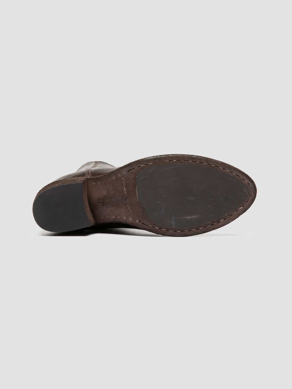 WADE 013 - Brown Leather Zipped Boots - image 5,side view