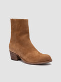 WADE 013 - Brown Suede Zipped Boots - thumb image 3,side view