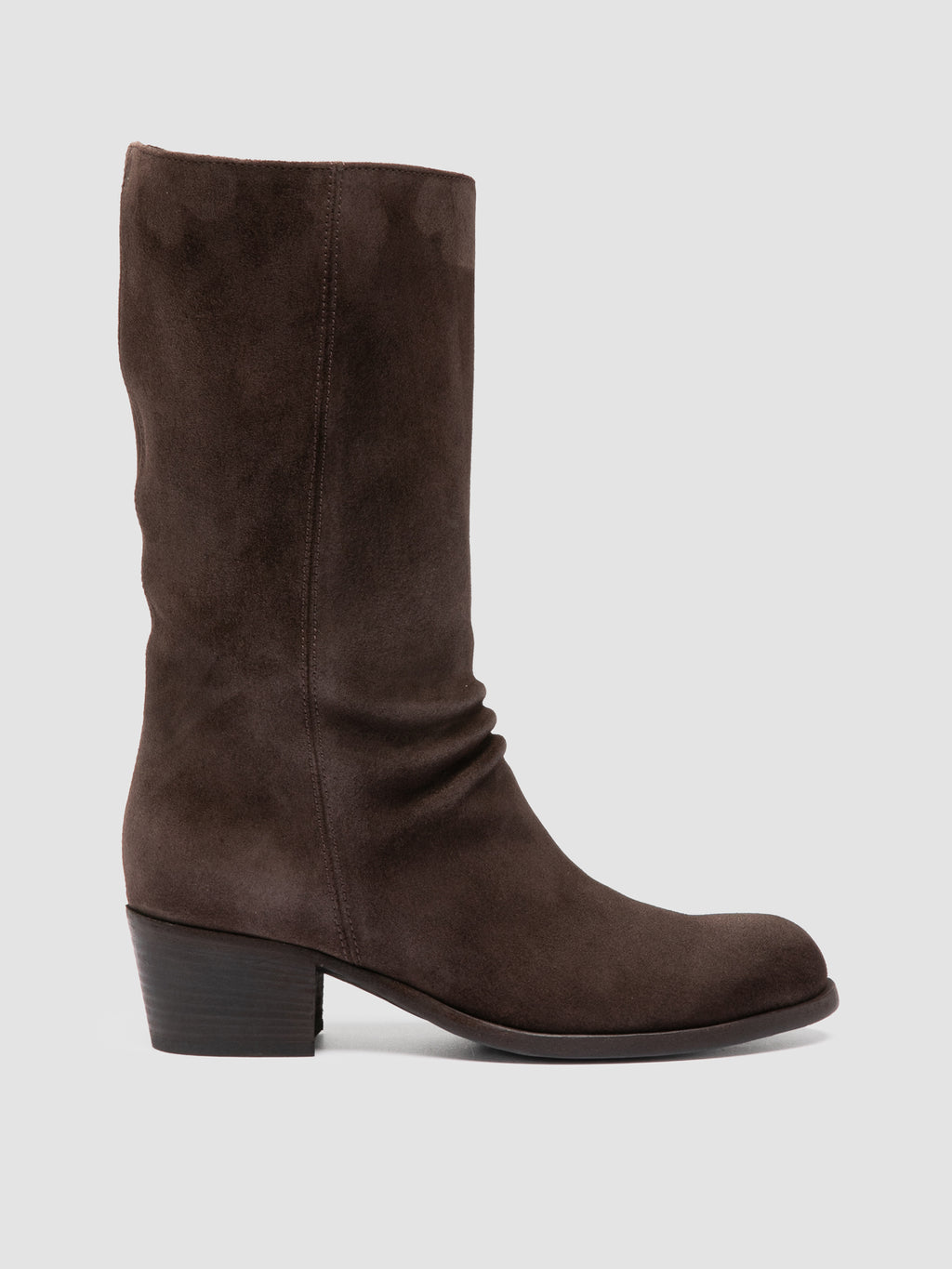 WADE 014 - Brown Suede Zip Boots - image 1,side view