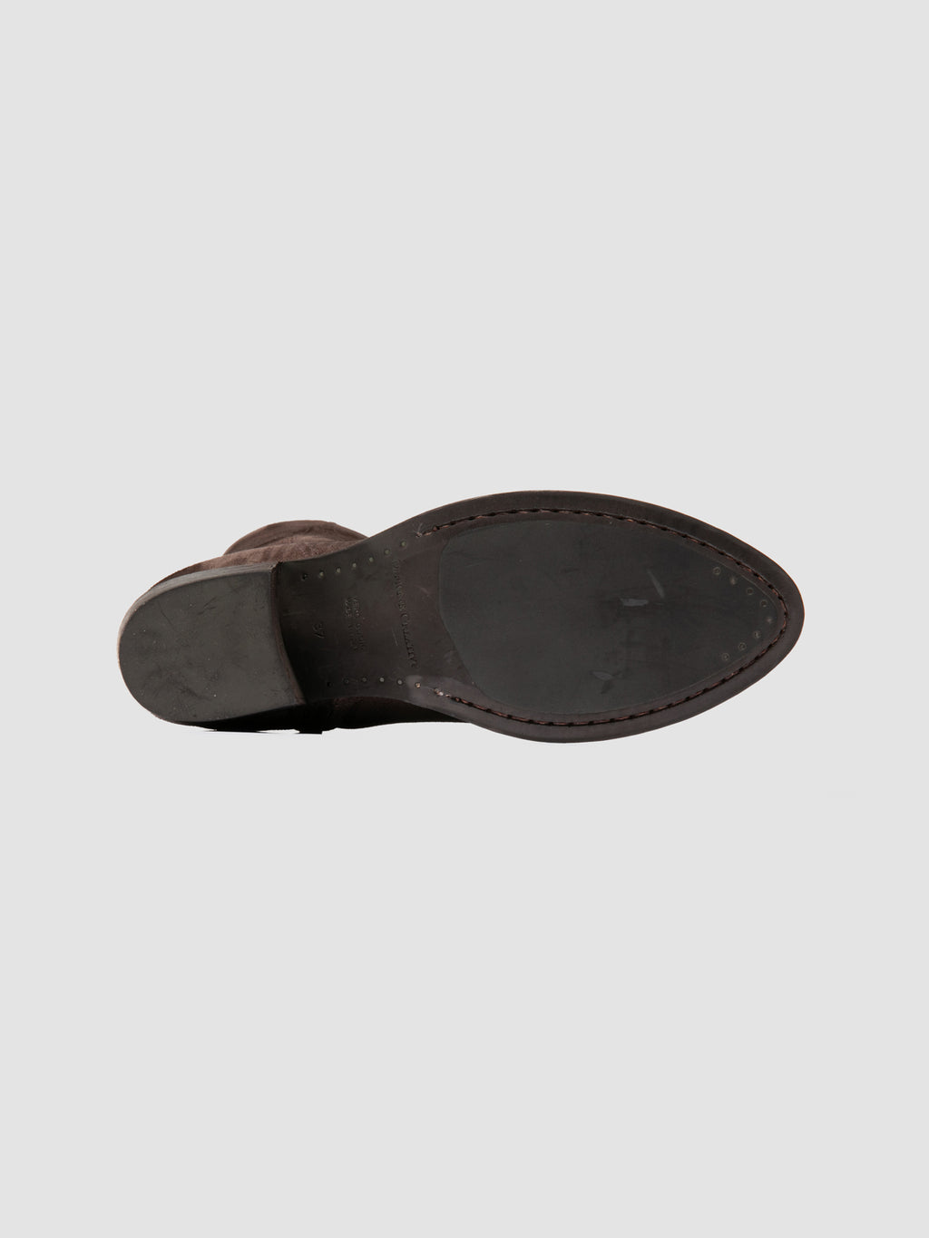 WADE 014 - Brown Suede Zip Boots - image 5,side view
