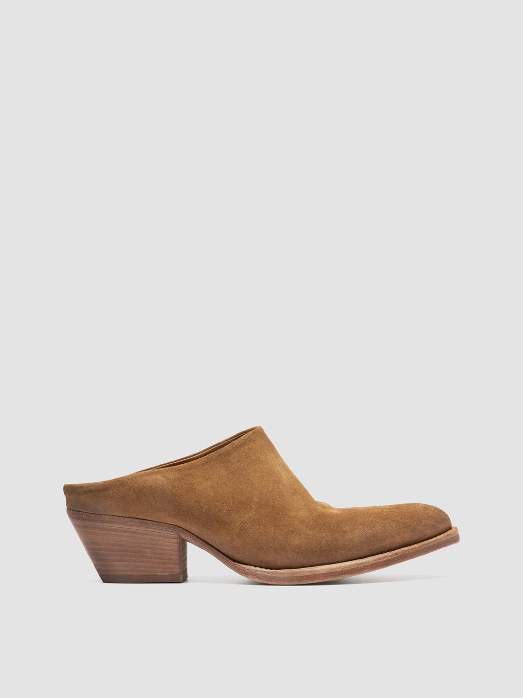 WANDA DD 101 - Brown Suede Mule Sandals - image 1,side view