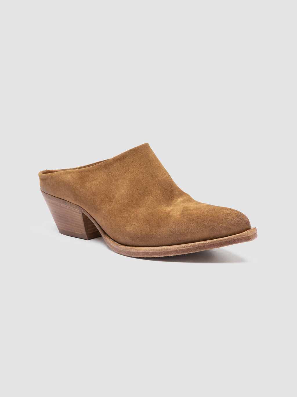 WANDA DD 101 - Brown Suede Mule Sandals - image 3,side view