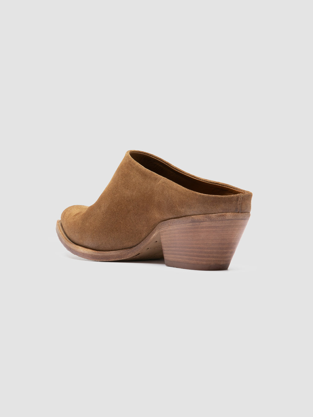 WANDA DD 101 - Brown Suede Mule Sandals - image 4,side view