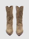 WANDA DD 110 - Taupefarbene Wildlederstiefel mit Reißverschluss - thumb image 2,side view