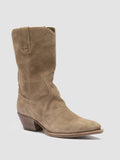 WANDA DD 110 - Taupefarbene Wildlederstiefel mit Reißverschluss - thumb image 3,side view